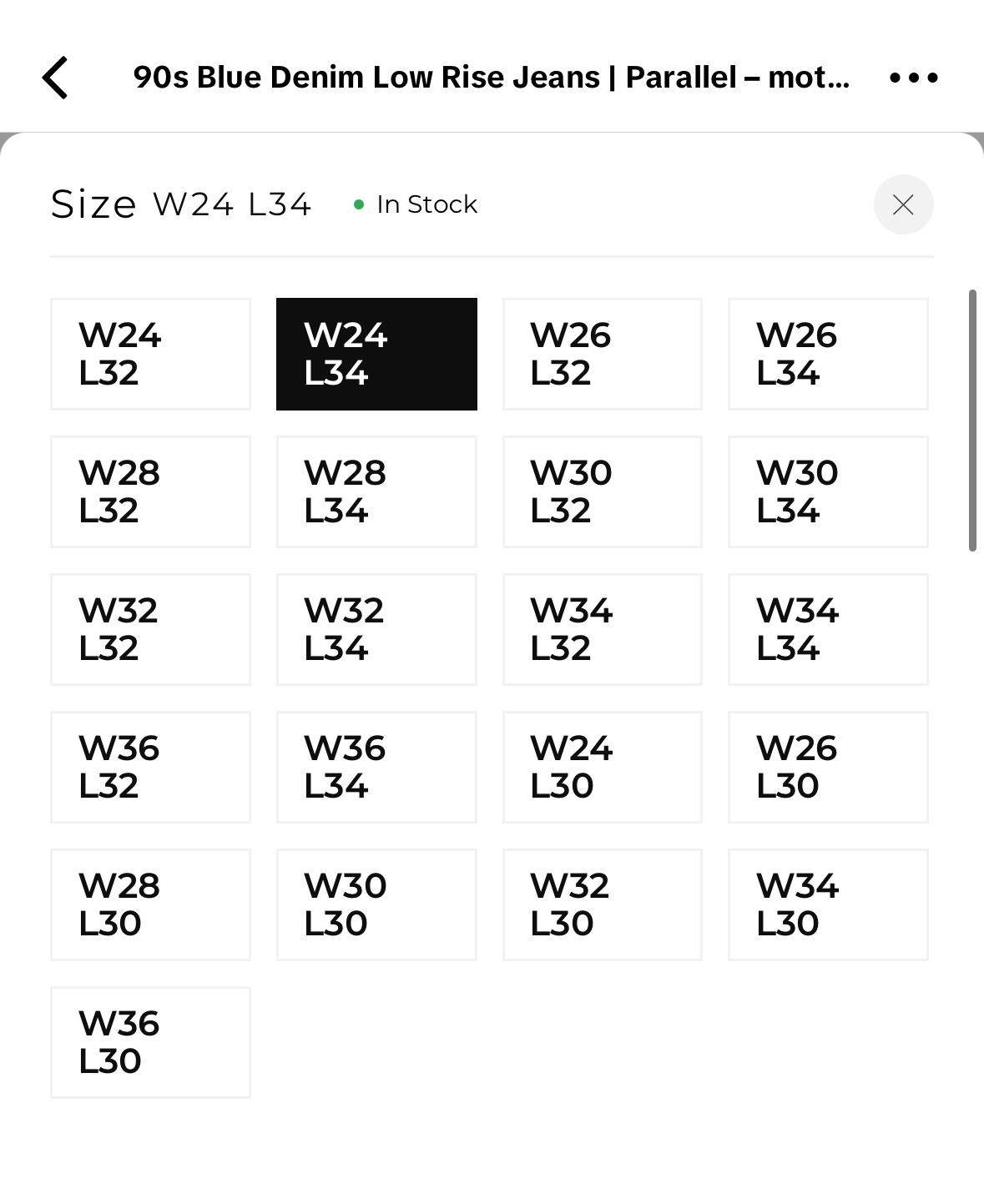 W24 hosengröße Clearance